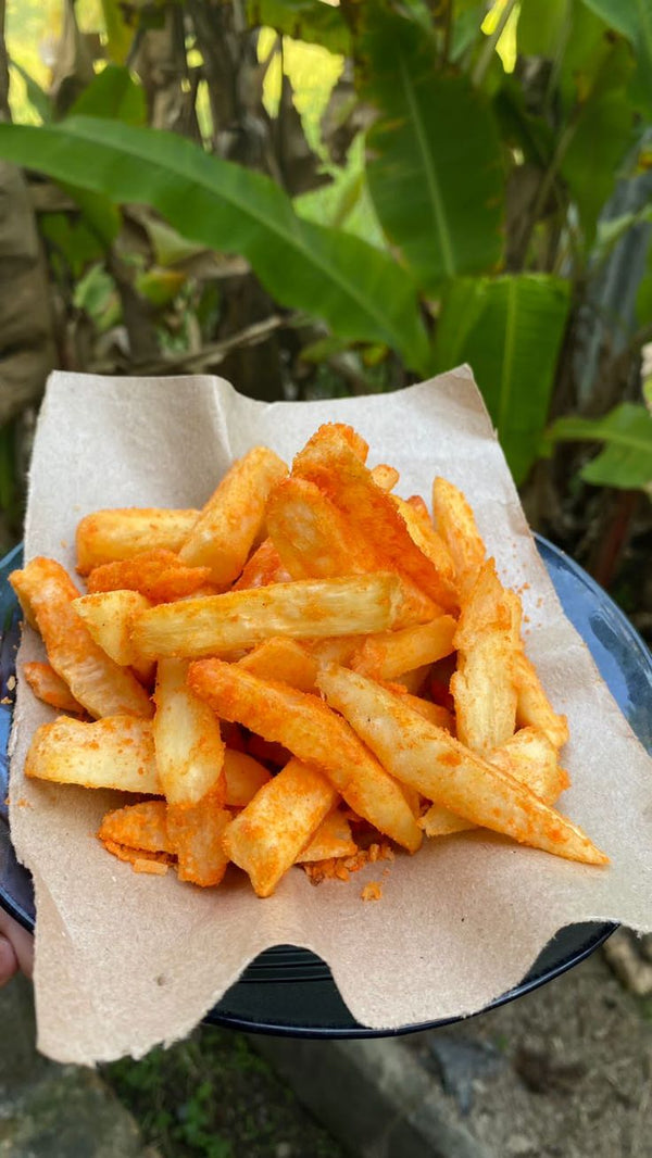 Patato crispy finnger ginger flavor chips.